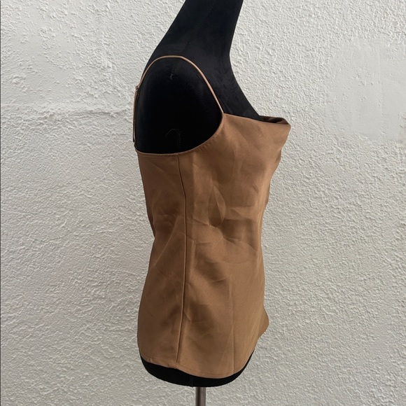 Express Capsule Wardrobe Top Cowl Neck Satin Brown Fairy Whismigoth Cami Small - Picture 7 of 8